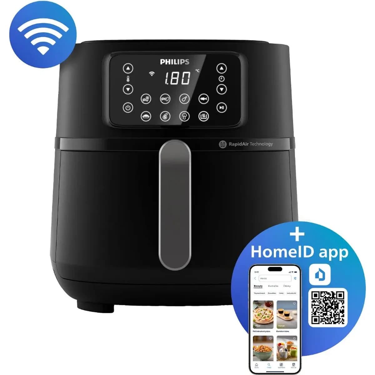 Horkovzdušná fritéza Philips Airfryer HD9285/90, 7,2 l
