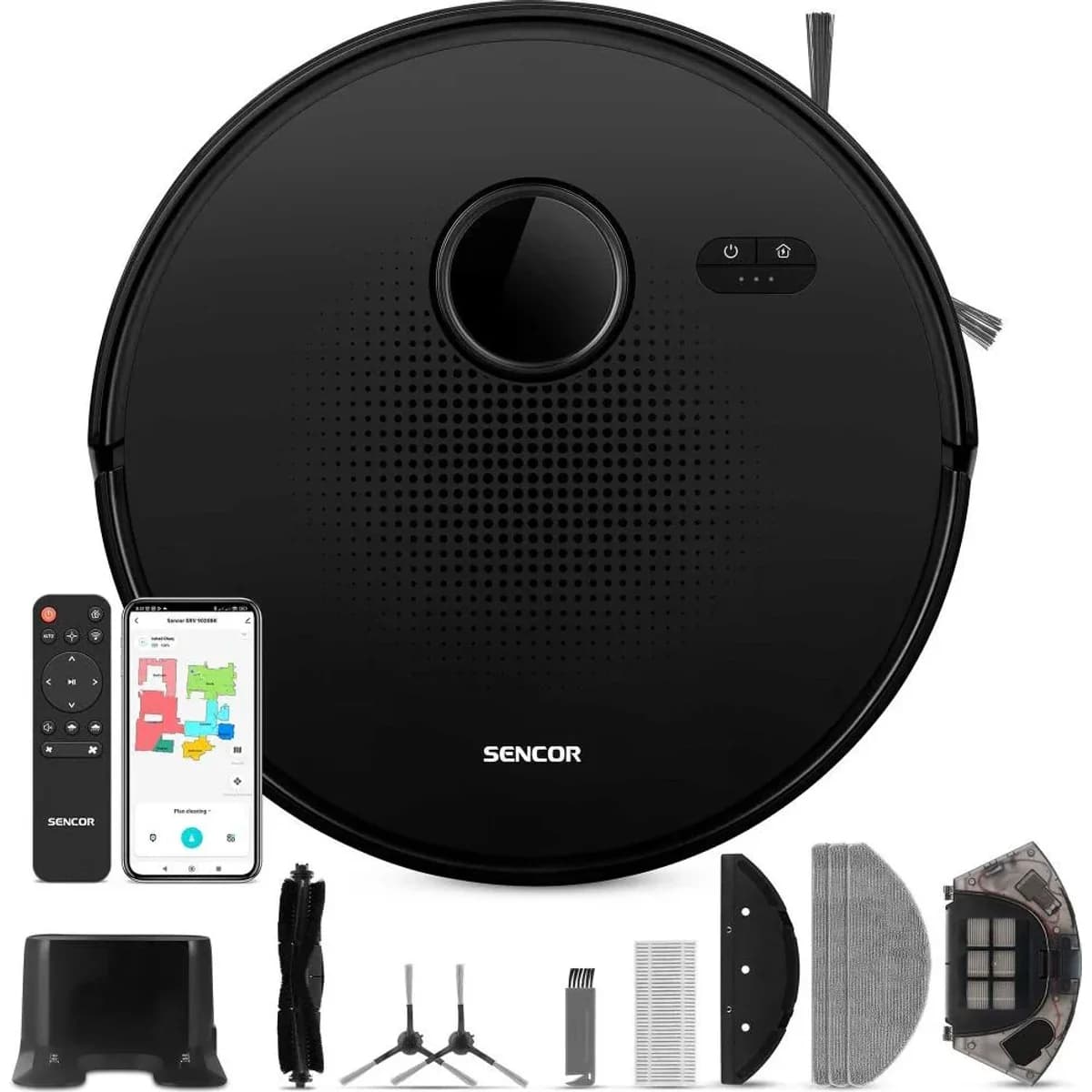 Robotický vysavač 2v1 Sencor SRV 9020BK