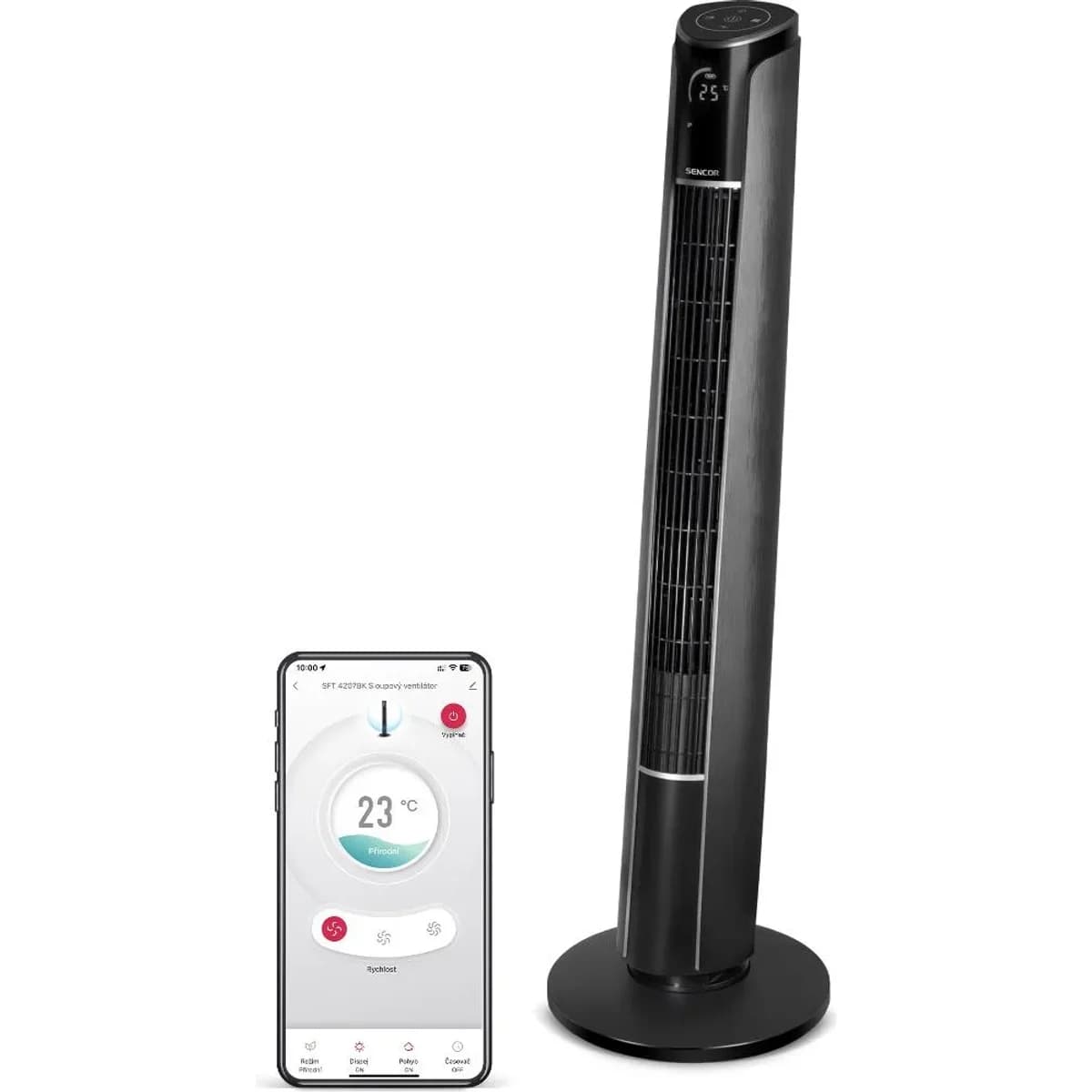 Ventilátor sloupový Sencor SmartBreeze SFT 4207BK