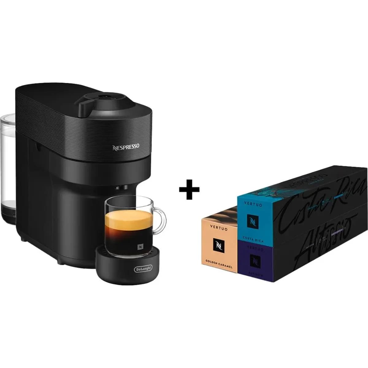 Kávovar na kapsle De'longhi Vertuo Pop + 30 pods + Coupon