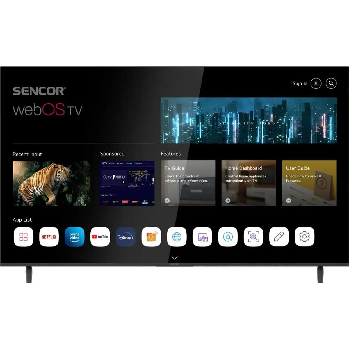 Led televize Sencor SLE 65US803B