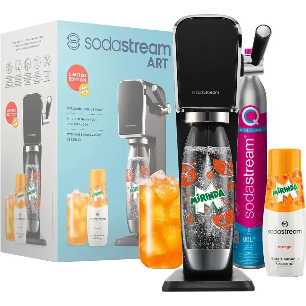 Výrobník sody Sodastream ART Black MIRINDA Mpack
