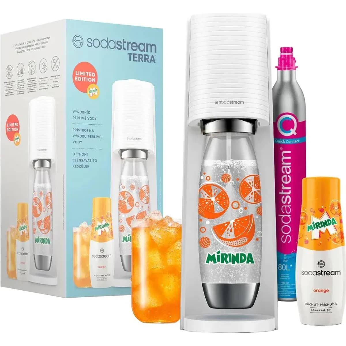Výrobník sody Sodastream TERRA White MIRINDA Mpack